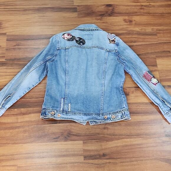 Upcycled Patchwork Handcrafted Embroidered Old Navy Denim Jacket - Picture 10 of 10
